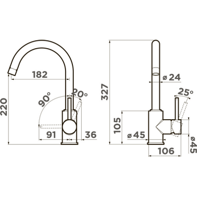 Смеситель Omoikiri Shinagawa-P-BE латунь/ваниль (4974111) Смеситель Omoikiri Shinagawa-P-BE латунь/ваниль (4974111)