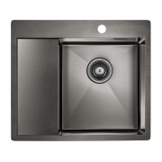 Мойка Paulmark Alster PM825951-GMR, вороненая сталь
