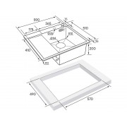Мойка Paulmark Alster PM825951-GMR, вороненая сталь