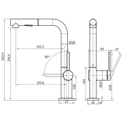 Смеситель Paulmark Neo Ne214419-G, золото Смеситель Paulmark Neo Ne214419-G, золото