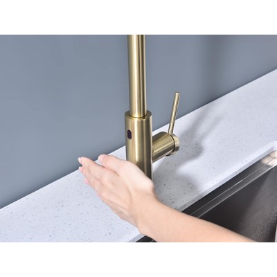 Смеситель Paulmark Senso Se215180-SBG, светлое брашированное золото Смеситель Paulmark Senso Se215180-SBG, светлое брашированное золото