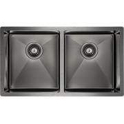 Мойка Paulmark Twin PM237844-GM, вороненая сталь