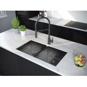 Мойка Paulmark Twin PM237844-GM, вороненая сталь