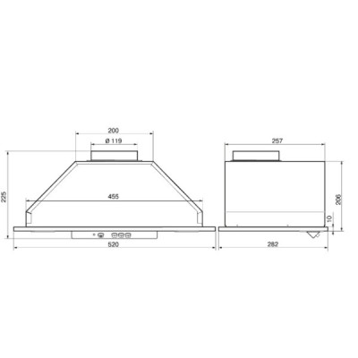 Вытяжка Elikor Врезной блок 52П-400-П3Д белая Вытяжка Elikor Врезной блок 52П-400-П3Д белая