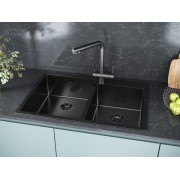 Мойка Paulmark Helfer PM237851-GM, вороненая сталь