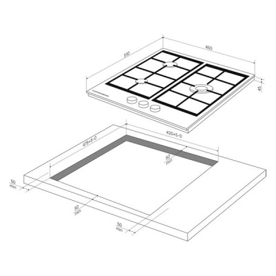 Варочная панель Kuppersberg FG 46 B газовая Варочная панель Kuppersberg FG 46 B газовая