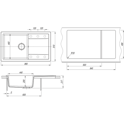 Мойка Dr.Gans ТЕХНО 860 серый Мойка Dr.Gans ТЕХНО 860 серый