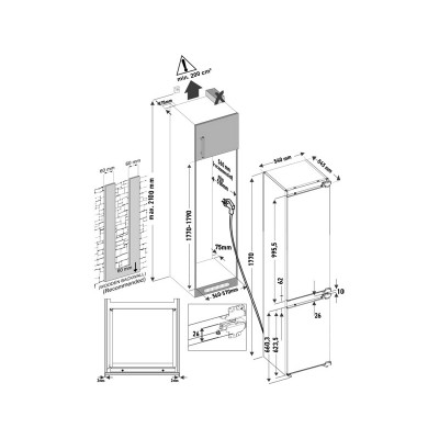 Холодильник KRONA BALFRIN KRFR101 встраиваемый Холодильник KRONA BALFRIN KRFR101 встраиваемый