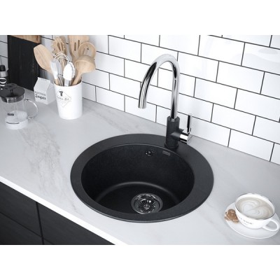 Смеситель Paulmark Holstein Ho212063-BLMCR, черный металлик-хром Смеситель Paulmark Holstein Ho212063-BLMCR, черный металлик-хром