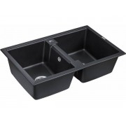 Мойка Paulmark Tandem 80/2 PM238150-BLM, черный металлик