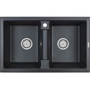 Мойка Paulmark Tandem 80/2 PM238150-BLM, черный металлик