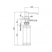 Дозатор GRANFEST GF-Z-5001, круглый, песочный