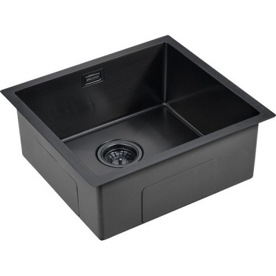 Мойка Paulmark Weser PM804844-GM, вороненая сталь Мойка Paulmark Weser PM804844-GM, вороненая сталь