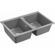 Мойка Paulmark Tandem 80/2 PM238150-GRM, серый металлик