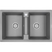 Мойка Paulmark Tandem 80/2 PM238150-GRM, серый металлик