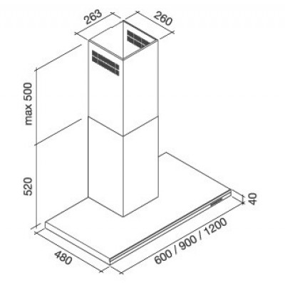 Вытяжка Falmec LUMEN STEEL 120 Вытяжка Falmec LUMEN STEEL 120