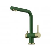 Смеситель Omoikiri Nagano-RG-LG латунь/royal green/светлое золото (4994432)