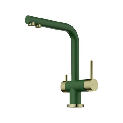 Смеситель Omoikiri Nagano-RG-LG латунь/royal green/светлое золото (4994432) Смеситель Omoikiri Nagano-RG-LG латунь/royal green/светлое золото (4994432)