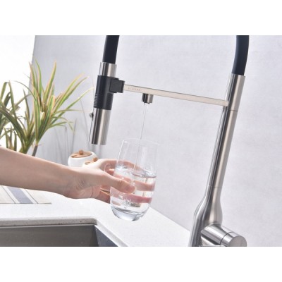 Смеситель Paulmark Magneto One Ma213188-BS, брашированная нерж. сталь Смеситель Paulmark Magneto One Ma213188-BS, брашированная нерж. сталь