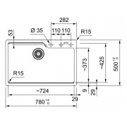 Мойка Franke UBG 610-72, оникс, стоп-вент. (114.0741.504)