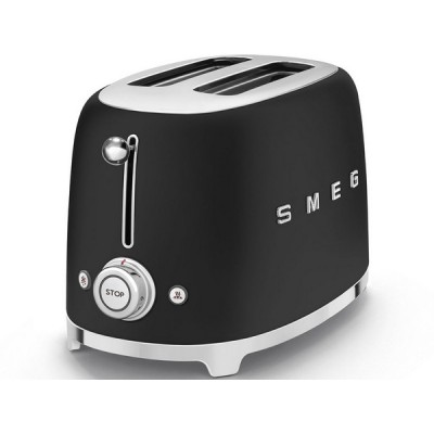 Тостер на 2 ломтика SMEG TSF01BLMEU матовый черный Тостер на 2 ломтика SMEG TSF01BLMEU матовый черный