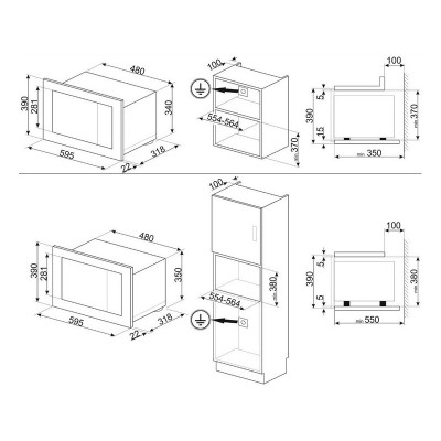 СВЧ - печь SMEG FMI320X2 СВЧ - печь SMEG FMI320X2