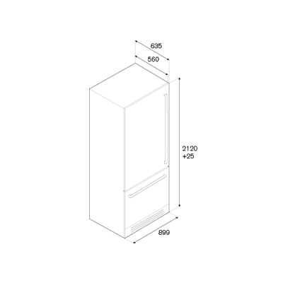 Холодильник Bertazzoni REF90PIXR встраиваемый Холодильник Bertazzoni REF90PIXR встраиваемый