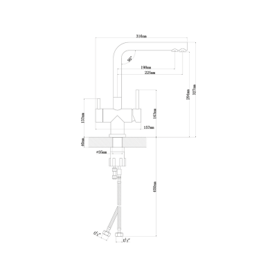 Смеситель Florentina Арес антрацит Смеситель Florentina Арес антрацит