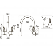 Смеситель Omoikiri Okinawa 2-G латунь/золото (4994253)