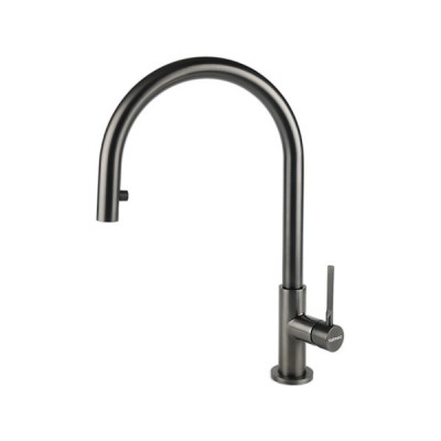 Смеситель Falmec TREVI ROUND PVD BRUSHED GUN METAL Смеситель Falmec TREVI ROUND PVD BRUSHED GUN METAL