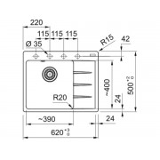 Мойка Franke CNG 611/211-62 TL, черный матовый, чаша слева (114.0639.712)
