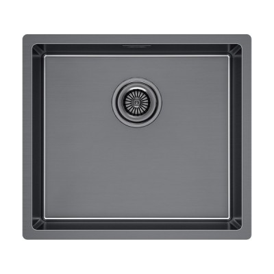 Мойка Paulmark Lassan 49 uni LA49-GM, вороненая сталь Мойка Paulmark Lassan 49 uni LA49-GM, вороненая сталь