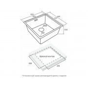 Мойка Paulmark Lassan 49 uni LA49-GM, вороненая сталь