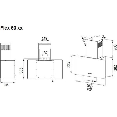 Вытяжка Evelux Flex 60 BG Вытяжка Evelux Flex 60 BG