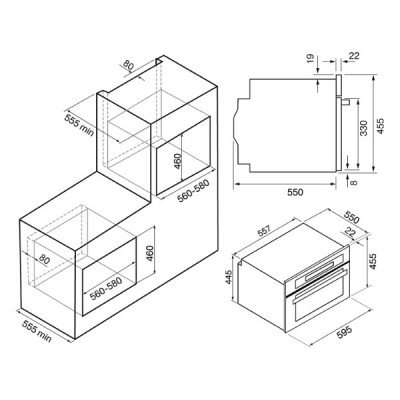 Духовой шкаф KRONA PARABEL 45H BL компактный Духовой шкаф KRONA PARABEL 45H BL компактный
