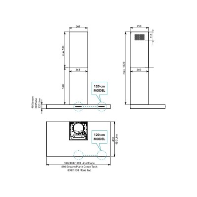 Вытяжка Falmec STREAM STEEL 90 Вытяжка Falmec STREAM STEEL 90
