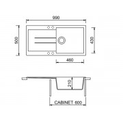 Мойка "Longran" Amanda AMG990.500 - 49 Croma