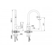 Смеситель IDDIS Cuba (2 в 1), CUBSBFJi05