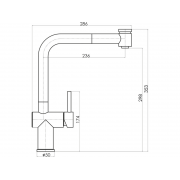 Смеситель Florentina Палермо серый шёлк
