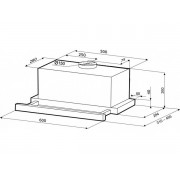 Вытяжка KRONA KAMILLA power 600 inox 3Р