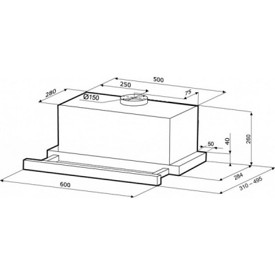 Вытяжка KRONA KAMILLA power 600 inox 3Р Вытяжка KRONA KAMILLA power 600 inox 3Р