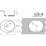 Мойка Gamma Stone GS-8 черный 308