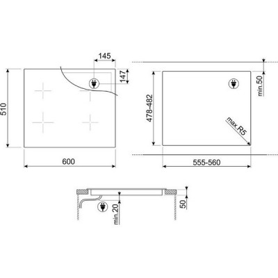 Варочная панель SMEG SI1B22641D индукционная Варочная панель SMEG SI1B22641D индукционная