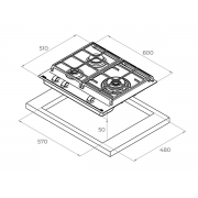 Варочная панель Teka GZC 63310 XBN BLACK (112570138) газовая