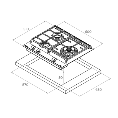 Варочная панель Teka GZC 63310 XBN BLACK (112570138) газовая Варочная панель Teka GZC 63310 XBN BLACK (112570138) газовая