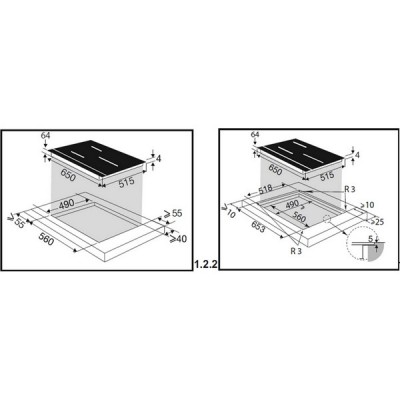 Варочная панель De Dietrich DPI7550B индукционная Варочная панель De Dietrich DPI7550B индукционная
