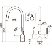 Смеситель Omoikiri Akita-GB нерж. сталь/графит (4994354)
