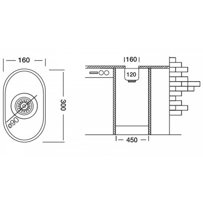 Мойка Ukinox Модерн MOP160.300 -G-8C Мойка Ukinox Модерн MOP160.300 -G-8C