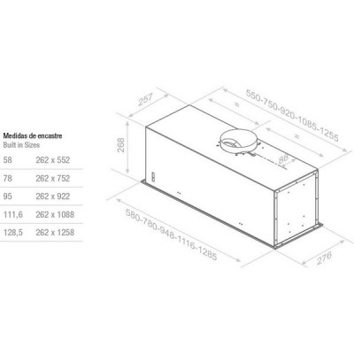 Вытяжка Pando EVO/580 INOX V.1050 ECO PLUS Вытяжка Pando EVO/580 INOX V.1050 ECO PLUS