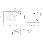 Варочная панель SMEG PX164L газовая